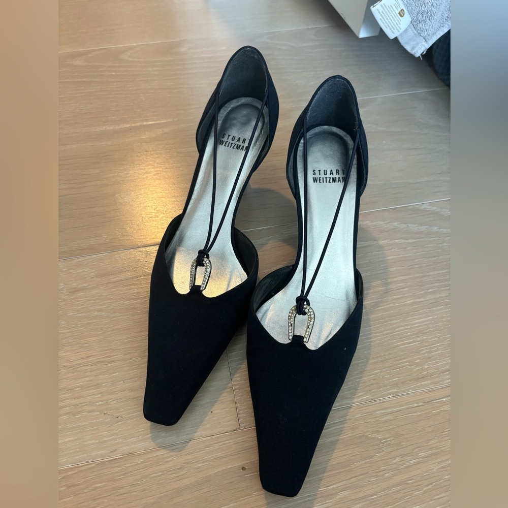 Stuart Weitzman vintage navy kitten heel women’s 7.5